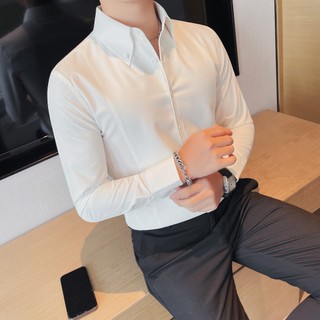 Áo sơ mi nam dài tay hàn quốc a90 thời trang , chất liệu lụa trơn hàn cao cấp áo sơ mi dài tay công sở big size