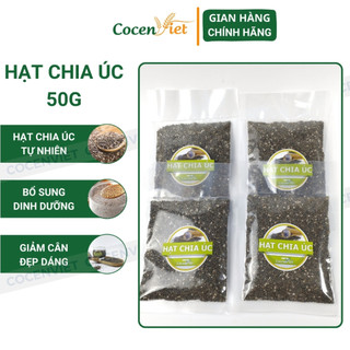 Hạt chia úc cocenviet, 50g hạt chia giảm cân tốt cho sức khỏe hạt chia úc nhiều dinh dưỡng hàng chính hãng hc1