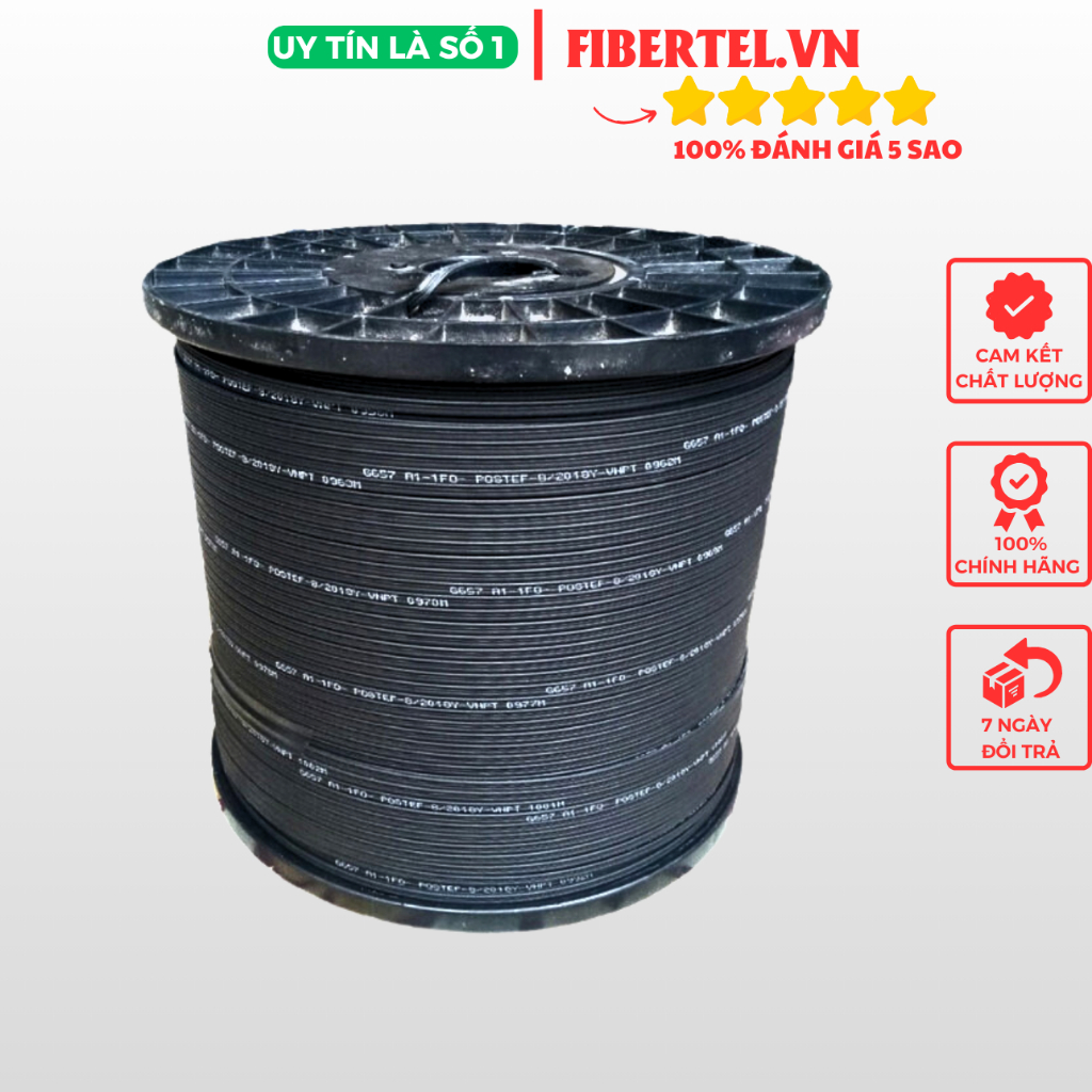 Cáp Quang 1FO Bọc Chặt Cuộn 1000m Cao Cấp