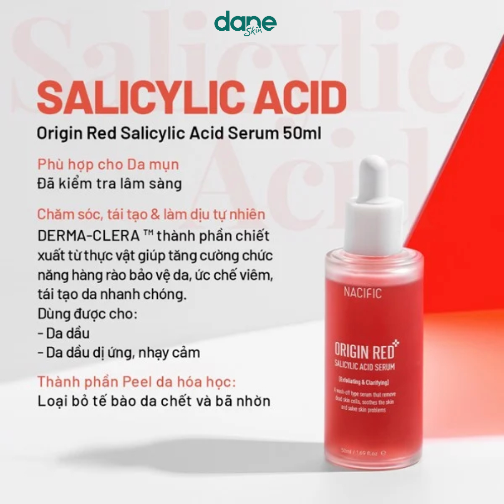 Tinh chất Peel da - Tẩy tế bào chết hóa học Nacific Origin Red Salicylic Acid Serum 50ml - phù hợp với mọi loại da