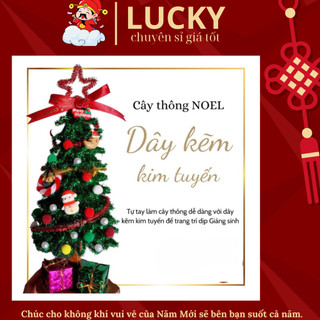 SET 100 dây kẽm KIM TUYẾN làm đồ trang trí handmade LUCKY nhiều màu-Phụ kiện trang trí, đế gỗ trang trí cây thông noel