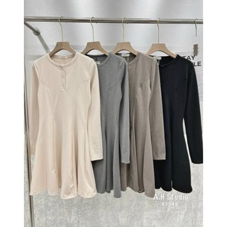 Váy thun zip lót lông dày dặn dáng ngắn trên gối - 247store - Vay3546_P12K12