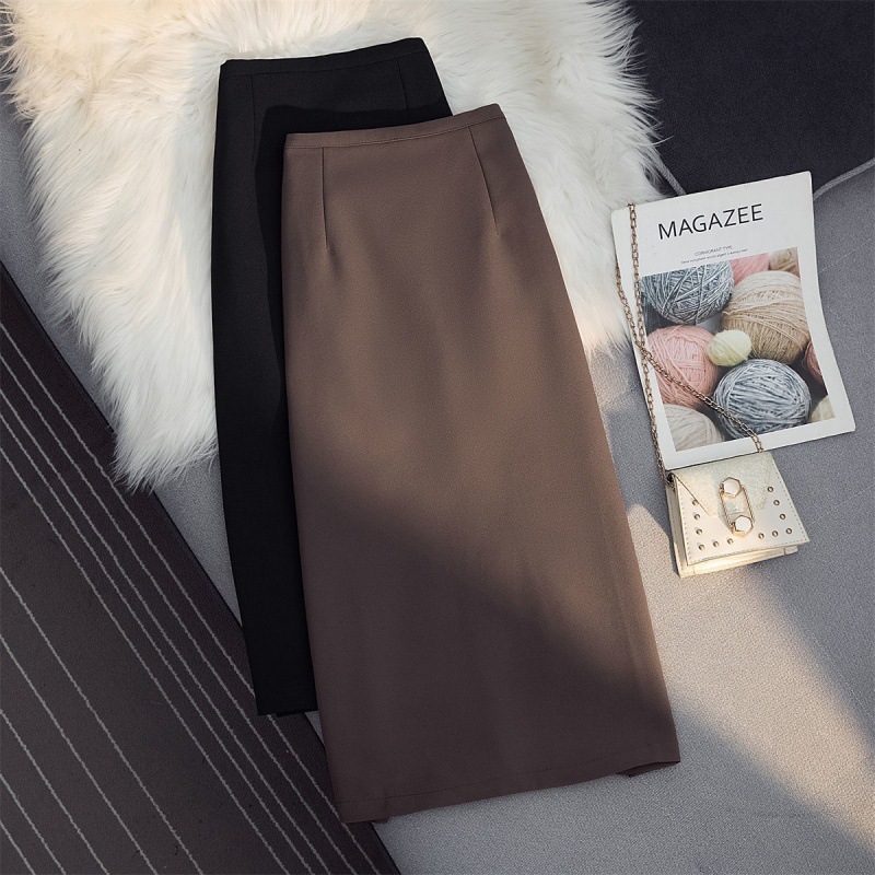 Chân váy chữ A dài 65cm 2 lớp váy công sở đẹp M78