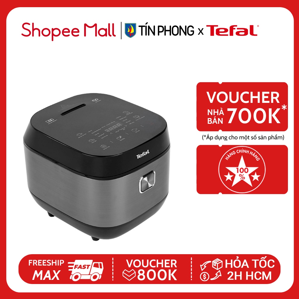 Nồi cơm điện tử Tefal RK776B68 - Dung tích 1.8L - Lòng nồi niêu dày 4mm - Hàng chính hãng - Bảo hành 24 tháng