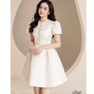 (Đen-Đỏ-Trắng) Đầm BIGSIZE tiểu thư, dễ thương, gọn dáng (CÓ VIDEO MẪU MẶC) - D96- Ú XINH STORE  (Tafta Vân Gỗ)