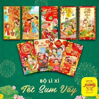 Combo 10 bao lì xì Tết Ất Tỵ 2025