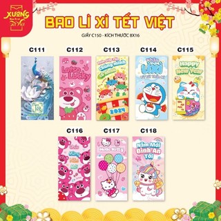 Combo 10 bao lì xì Tết Ất Tỵ 2025
