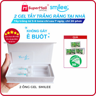  Bộ 2 Gel tẩy trắng răng tại nhà Smilee không ê buốt | ISO:22716 | Răng bật trắng 6 tone chỉ 7 ngày 