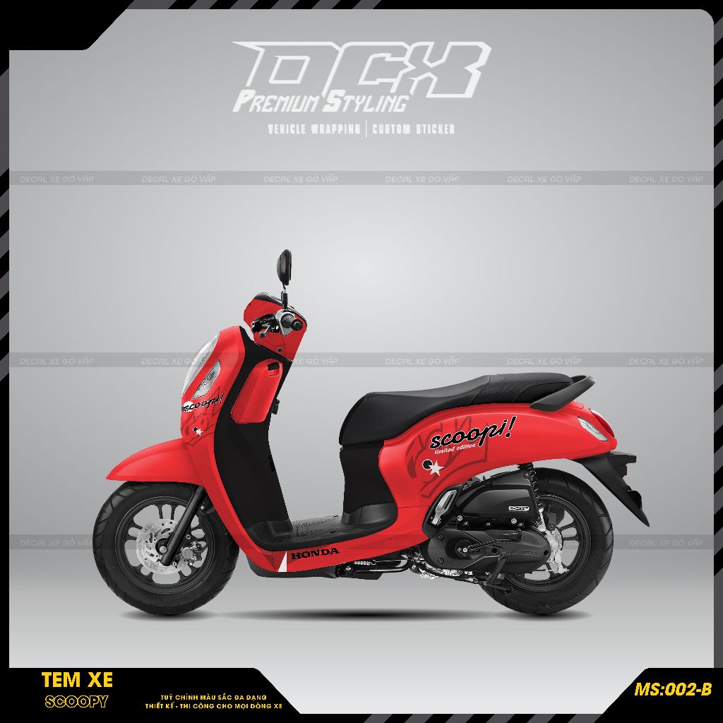Tem Rời Dán Xe Scoopy 2021 - 2023 | Chất Liệu Decal Cao Cấp Chống Nước, Bền Màu, Cắt Sẵn Dễ Dán | Scoopy-02