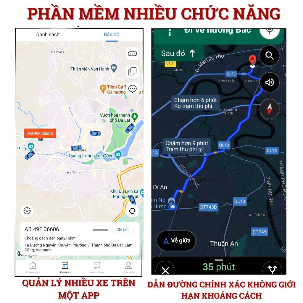 Định vị theo dõi xe máy, ô tô chip 4G độ chính xác cao tặng kèm sim 4G trọn gói 1 năm