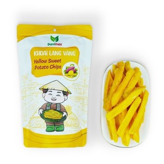 Khoai lang vàng sấy giòn ngon ngọt tự nhiên, ăn ngon, sống khỏe, gói 50g - ăn vặt nhà tôm