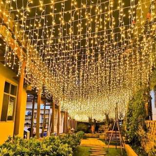 Đèn rèm mành Mưa 3 mét 18 sợi rủ 90cm Đèn Led Thả Mành Trang Trí Ngoài Trời Trang Trí Sự Kiện Nhà Cửa Sảnh Quán Cafe