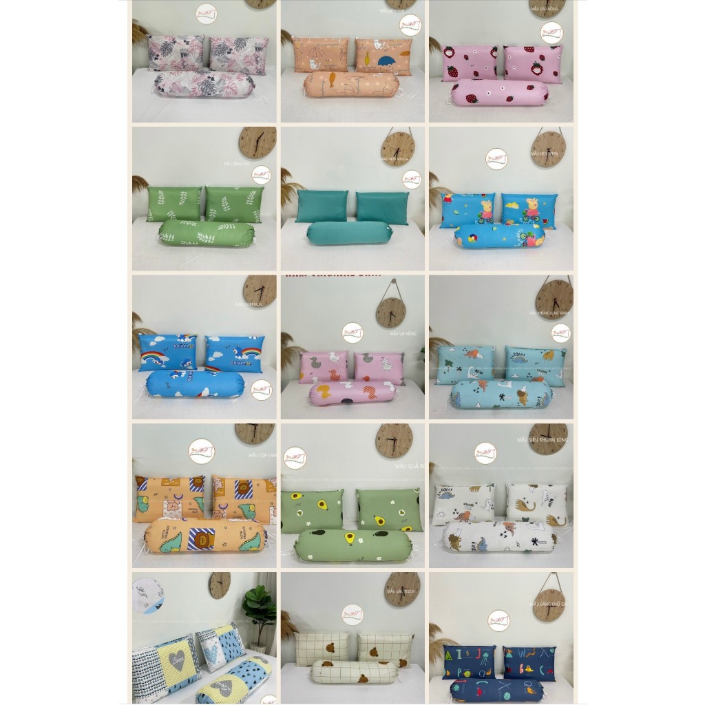 Vỏ gối nằm, vỏ gối ôm chất liệụ thun lụa chống thấm nước, chưa bao gồm drap chống thấm cao cấp PT