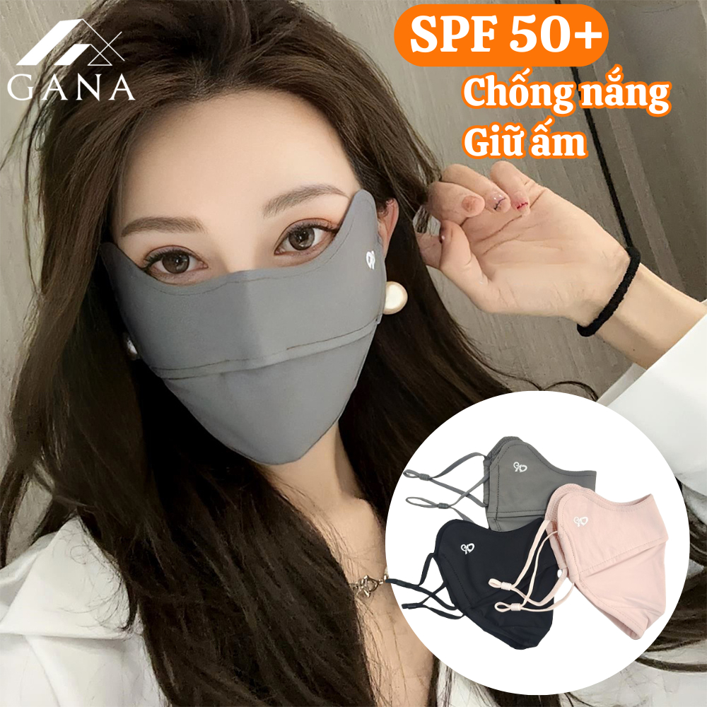 Khẩu Trang Chống Tia UV, Chống Nắng UPF 50+ Có Lót Nhung Giữ Ấm Hàng Chính Hãng Nội Địa Trung Cao Cấp.