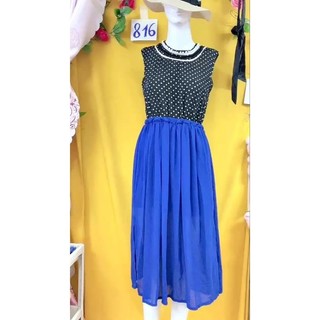 đầm voan hoạ tiết chấm bi size S-M. S816