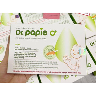 Rơ lưỡi Dr.papie/gạc răng miệng cho bé sơ sinh
