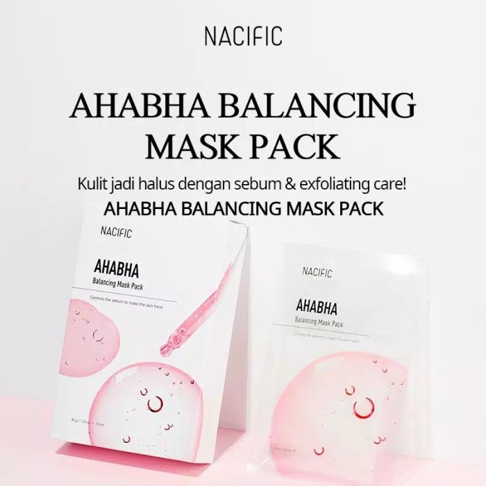 Combo 3 Mặt nạ giấy NacificAHABHA Balancing Mask Pack 30g