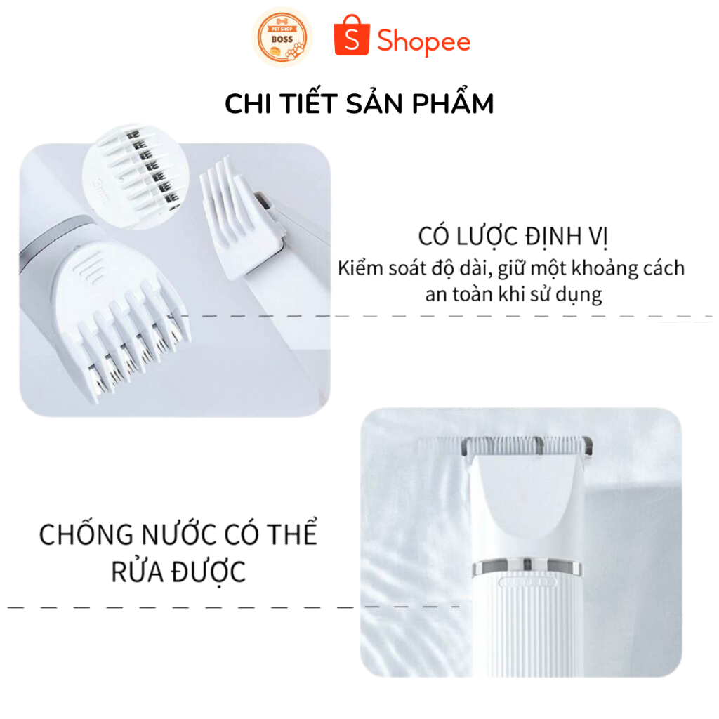 Tông đơ cắt tỉa lông cho chó mèo 4 in 1 siêu bên và tiện lợi, Tăng Đơ Cắt Lông Chó Đa Năng Chuyên Dụng