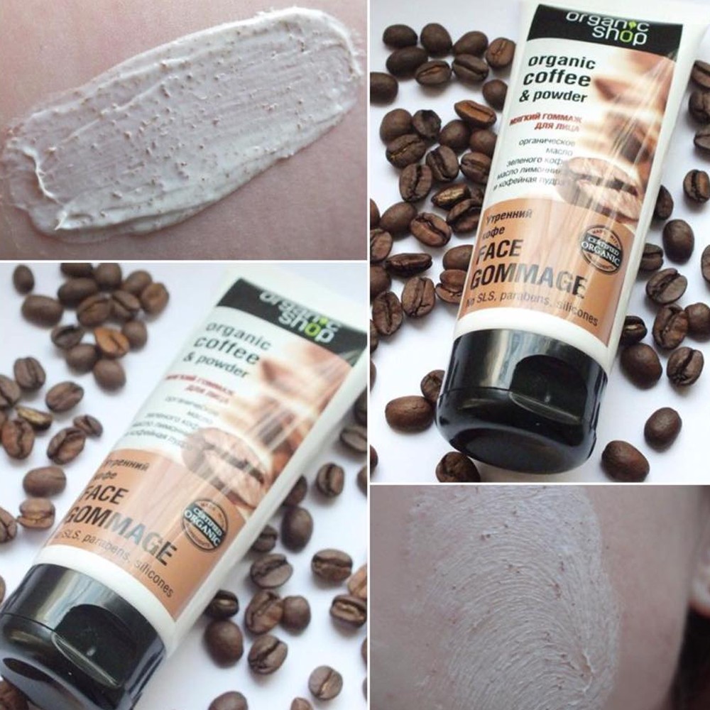 Tẩy da chết hạt cafe làm sạch sâu, sáng da, mờ thâm sạm Organic Shop Organic Coffee & Powder 75ml