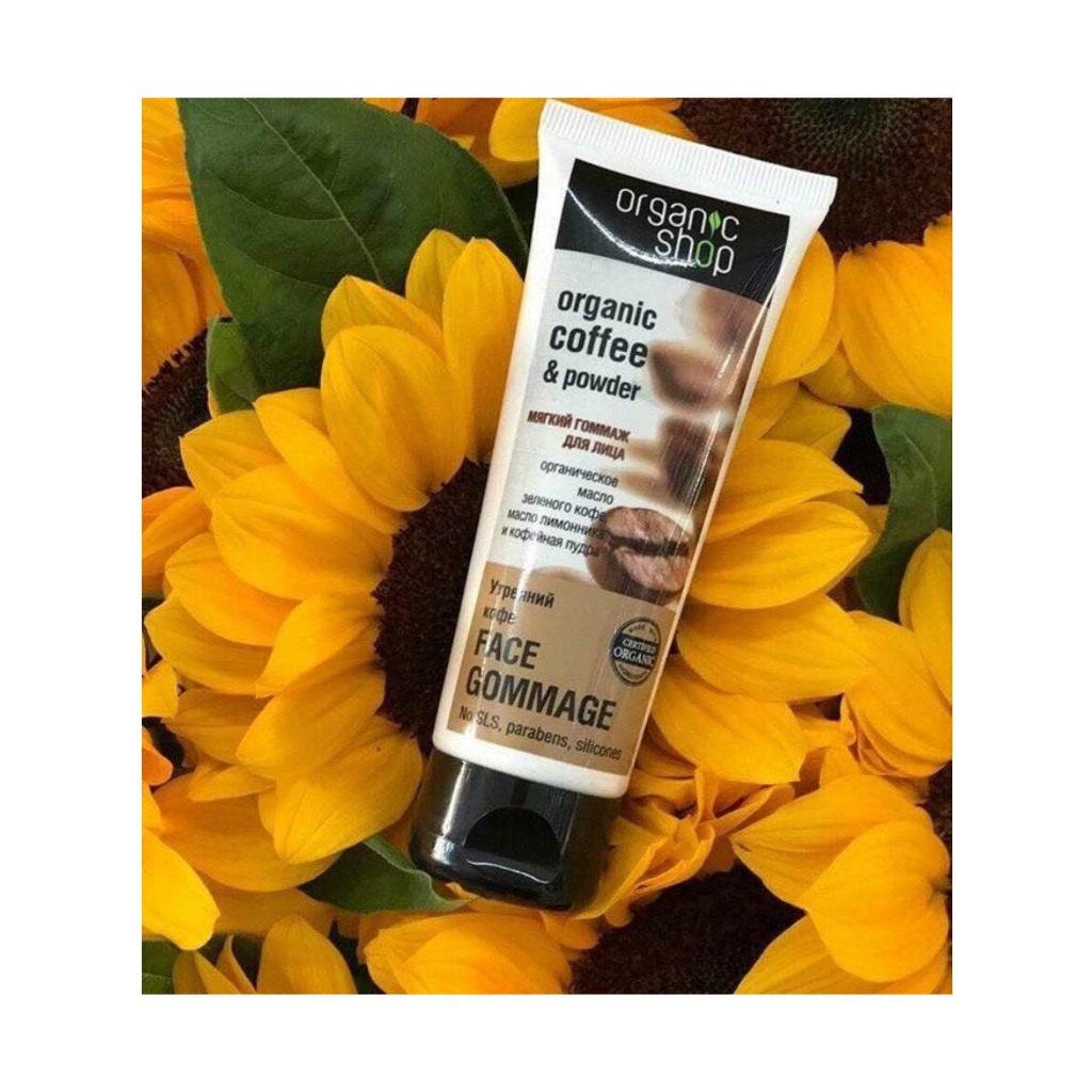 Tẩy da chết hạt cafe làm sạch sâu, sáng da, mờ thâm sạm Organic Shop Organic Coffee & Powder 75ml