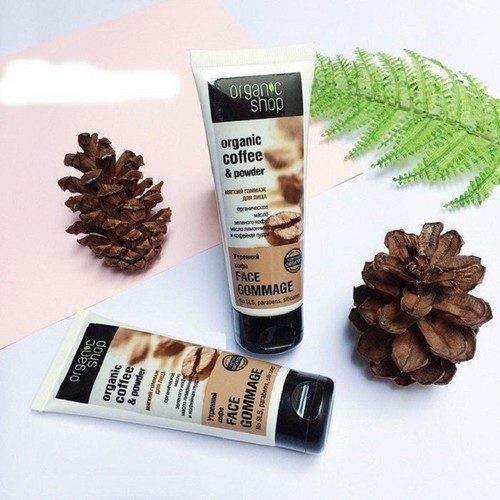 Tẩy da chết hạt cafe làm sạch sâu, sáng da, mờ thâm sạm Organic Shop Organic Coffee & Powder 75ml