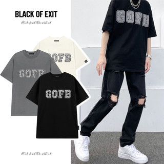 Áo thun unisex GOBF form rộng BLACK OF EXIT phông tay lỡ nam nữ form rộng Local Brand