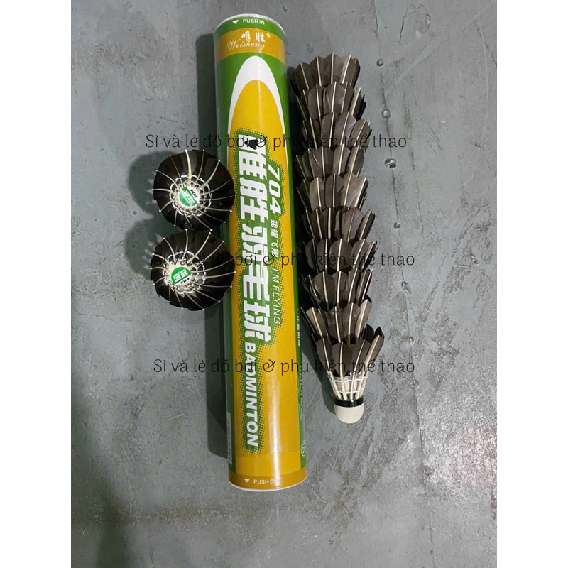 Ống cầu lông đen 704 - 12 trái