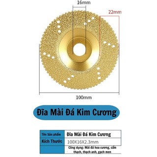 Đĩa cắt đã mài vát cạnh đá kim cương trục m10 - lưỡi cắt kim cương cho máy cắt cầm tay