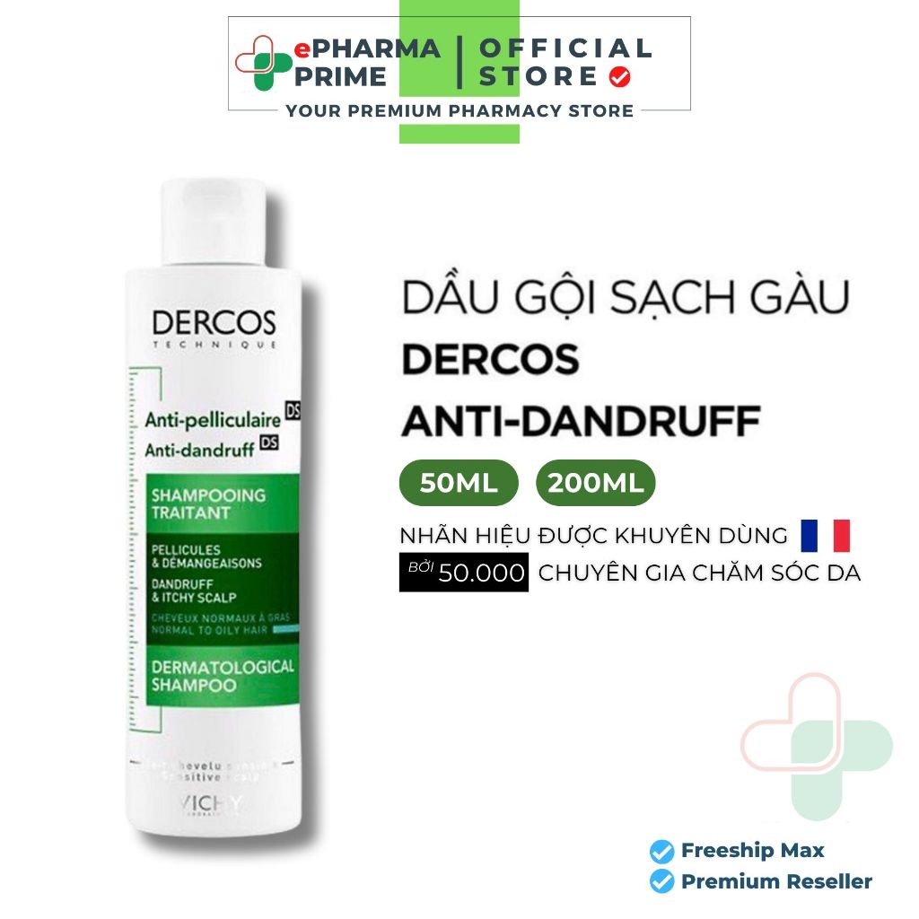 Dầu Gội Sạch Gàu Vichy Dercos Anti-Dandruff Dermatological Shampoo