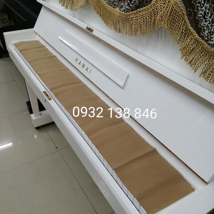 Khăn phủ phím đàn Piano cơ của Nhật màu Vàng Cát 125cm x 15cm