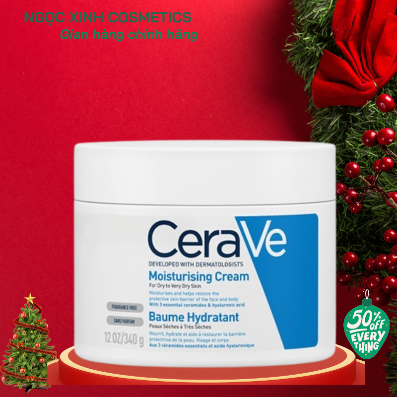 Kem dưỡng ẩm toàn thân (cơ thể và da mặt) Cerave Moisturizing Cream 340g_1 ( HÀNG CHĨNH HÃNG )