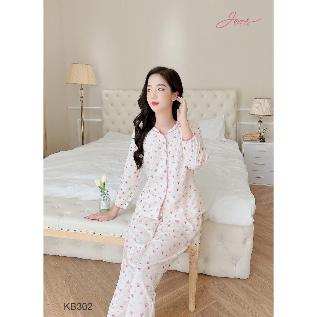 Set Đồ Đũi Mềm Hoạ Tiết Hoa Nhí - Bộ Đồ Mặc Nhà Dễ Thương KB30