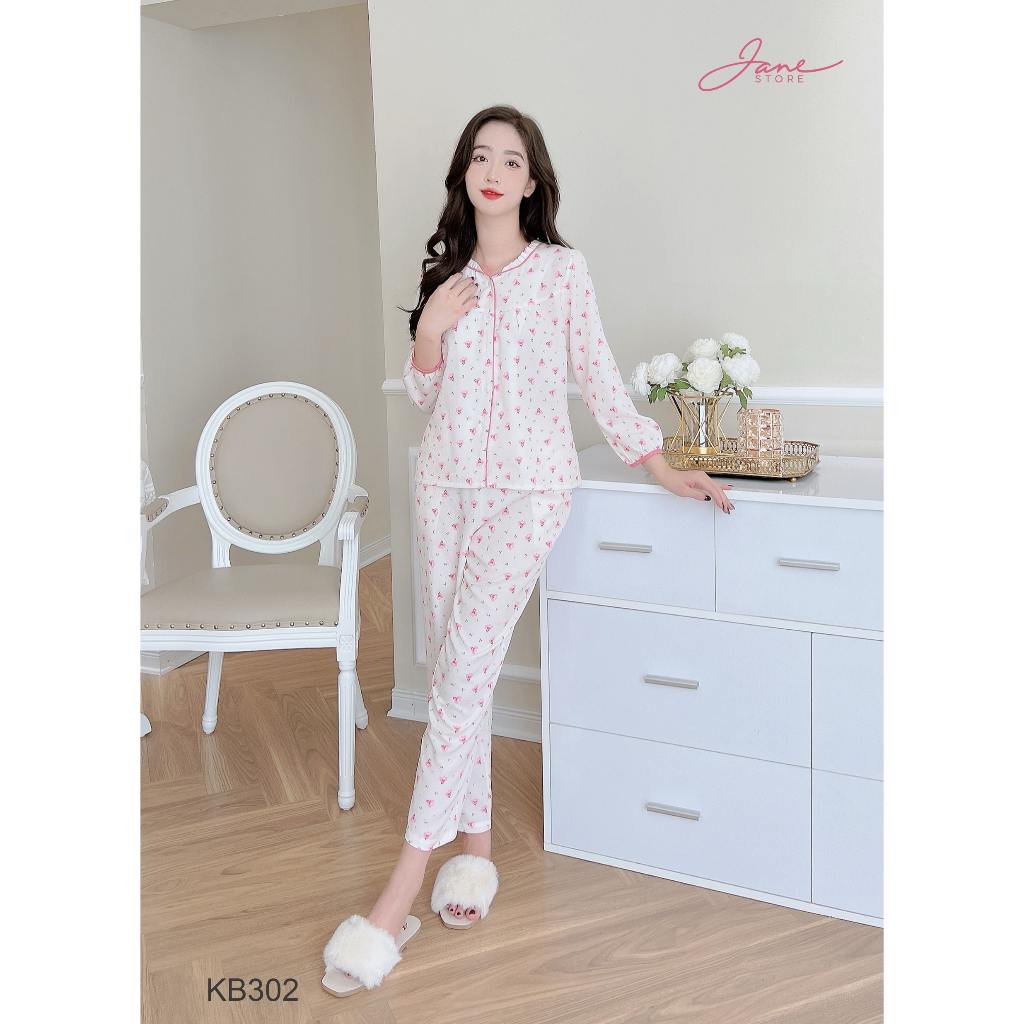 Set Đồ Đũi Mềm Hoạ Tiết Hoa Nhí - Bộ Đồ Mặc Nhà Dễ Thương KB30