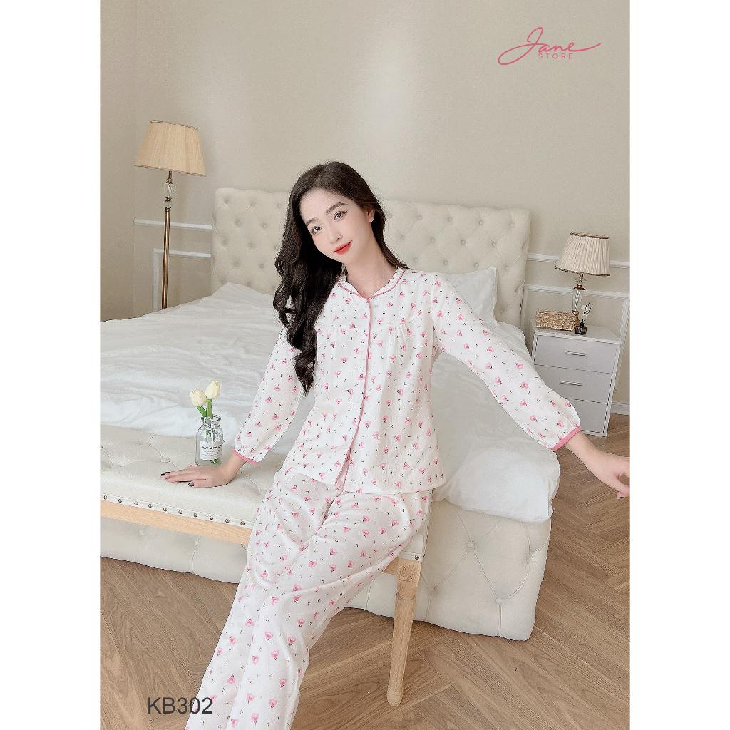 Set Đồ Đũi Mềm Hoạ Tiết Hoa Nhí - Bộ Đồ Mặc Nhà Dễ Thương KB30