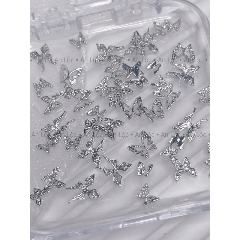 Set charm buom kim loại mix kiểu làm nail