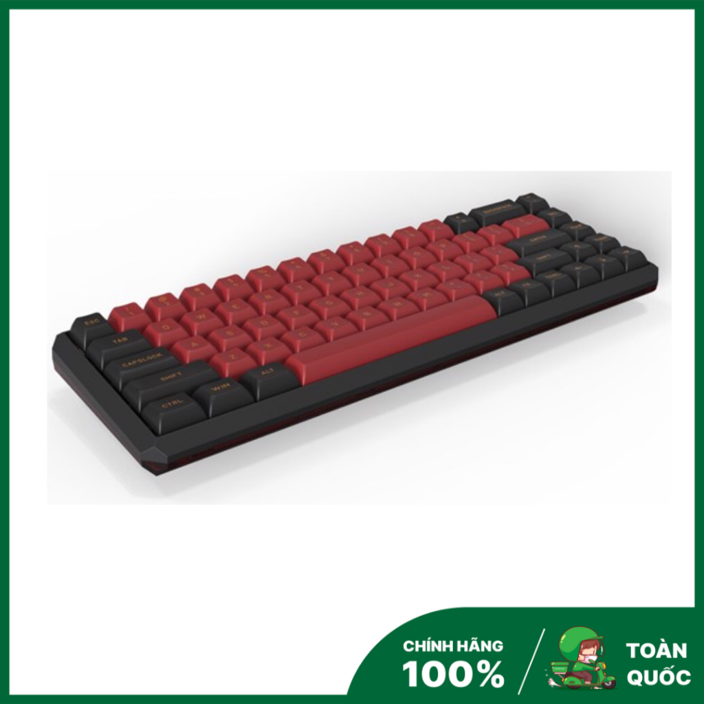 Bàn Phím Cơ Không Dây - Darmoshark K5 | Black Red| Wired| 2.4Ghz Wireless