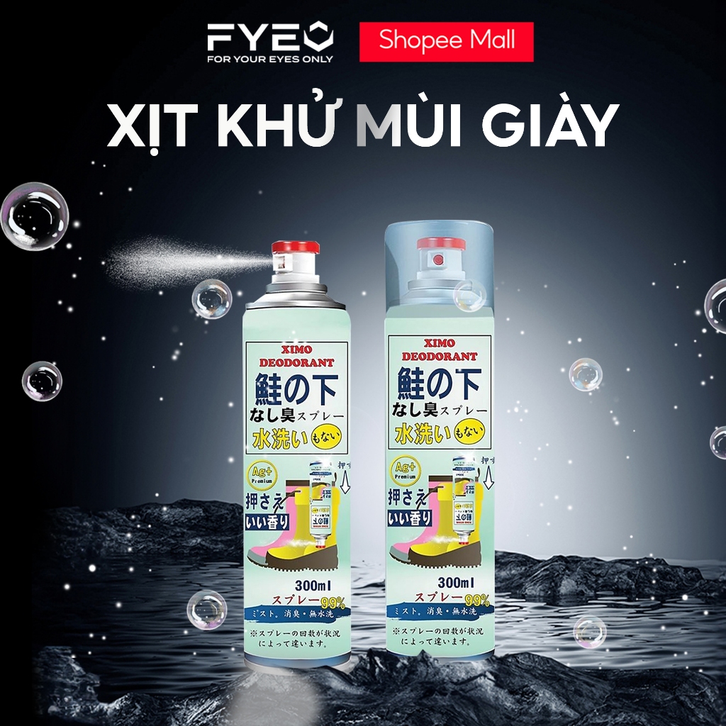 Bình xịt khử mùi hôi giày dép Ximo lọ 300ml hương hoa tử linh lan, chai sịt nano bạc hết hôi tất, vớ chân, tủ giày dép