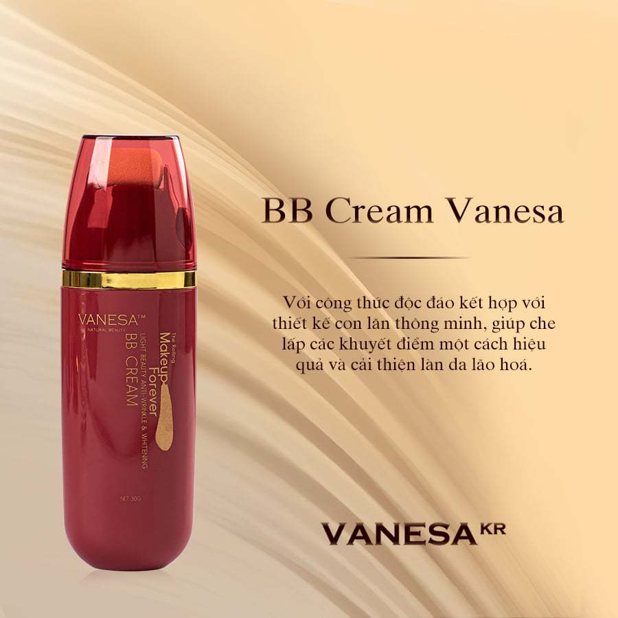 Kem nền siêu che khuyết điểm kiềm dầu lâu trôi VANESA BB Hàn Quốc chính hãng (Bản BB đỏ đầu lăn)