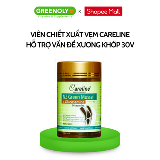 Viên Chiết Xuất Vẹm New Zealand Careline Green Mussel & Glucosamine Hỗ Trợ Xương Khớp 30 Viên