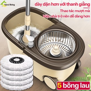 Cây lau nhà inox NAGO,Bộ lau nhà thôg mih,dụg cụ lau nhà,cây lâu nhà tròn,cây lâu nhà 360độ đa năng