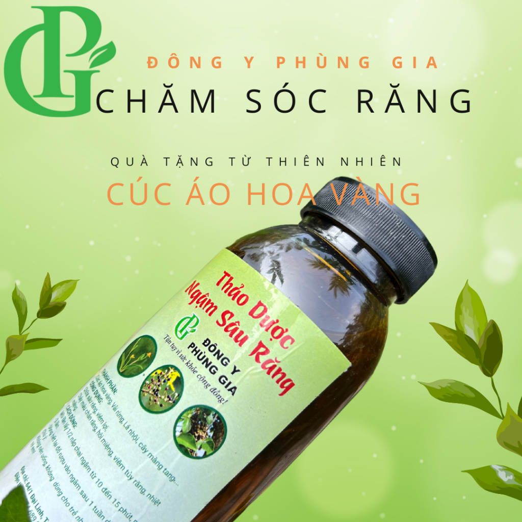 Nước Súc Miệng Sâu Răng Hôi Miệng Cúc Áo Hoa Vàng - Đông Y Phùng Gia