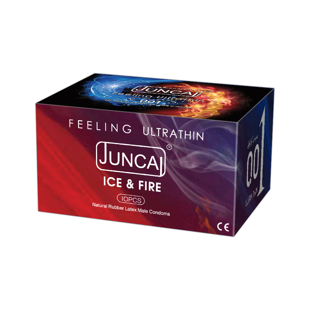 Bao cao su Juncai 0.01 lửa băng, nhiều gel bôi trơn, cảm giác mới lạ XMARVEL