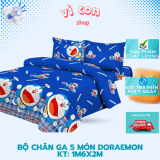 Bộ ga vỏ gối 4 món doremon