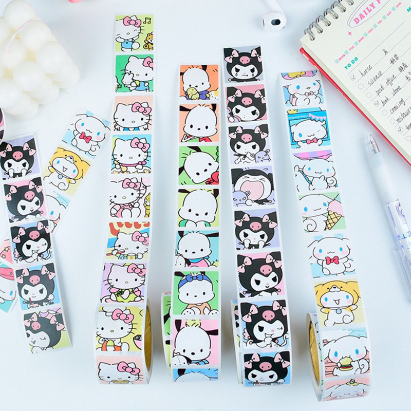 Cuộn 200 sticker Sanrio dễ thương