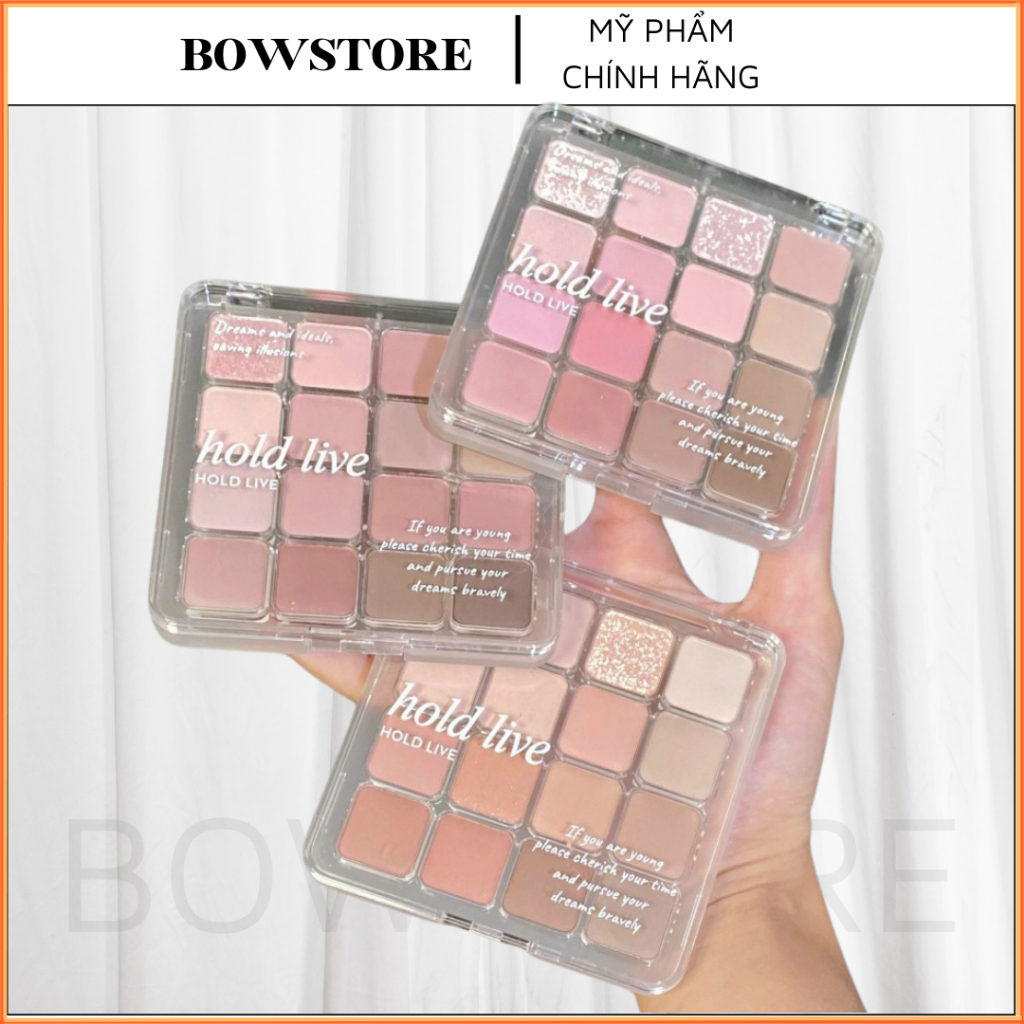 Bảng Phấn Mắt HOLD LIVE 16 ô Sunset Magic HL716 BOWSTORE Trang Điểm Mắt Nhũ Mịn Lì Xinh Xắn Makeup | BigBuy360 - bigbuy360.vn