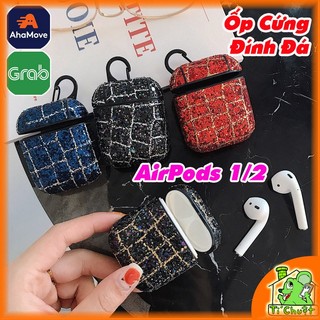 [Ảnh Thật] Bao Da Ốp Bọc Case AP Airpods 1/2 Đính Đá Lấp Lánh