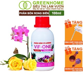 Phân Bón Lá Rong Biển Greenhome, Lavamix, Chai 100ml, Hữu Cơ, Ra Hoa, Đậu Trái, Tăng Khả Năng Ra Đọt