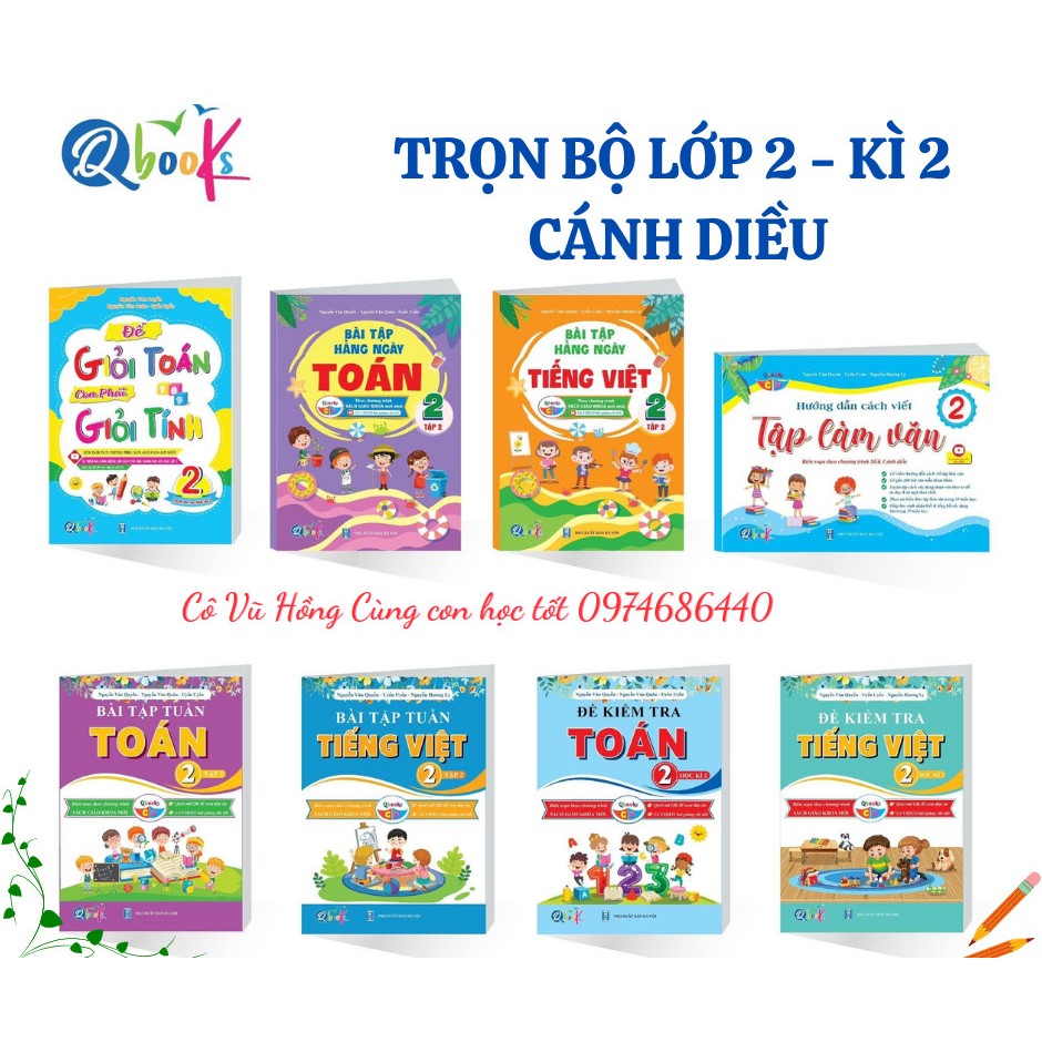 Sách Combo-Trọn bộ kỳ 2-Lớp 2-Cánh diều