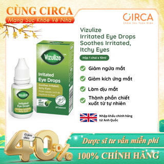 Dung Dịch Nhỏ Mắt Vizulize Irritated Eye Drops - Giảm Ngứa & Kích Ứng Mắt