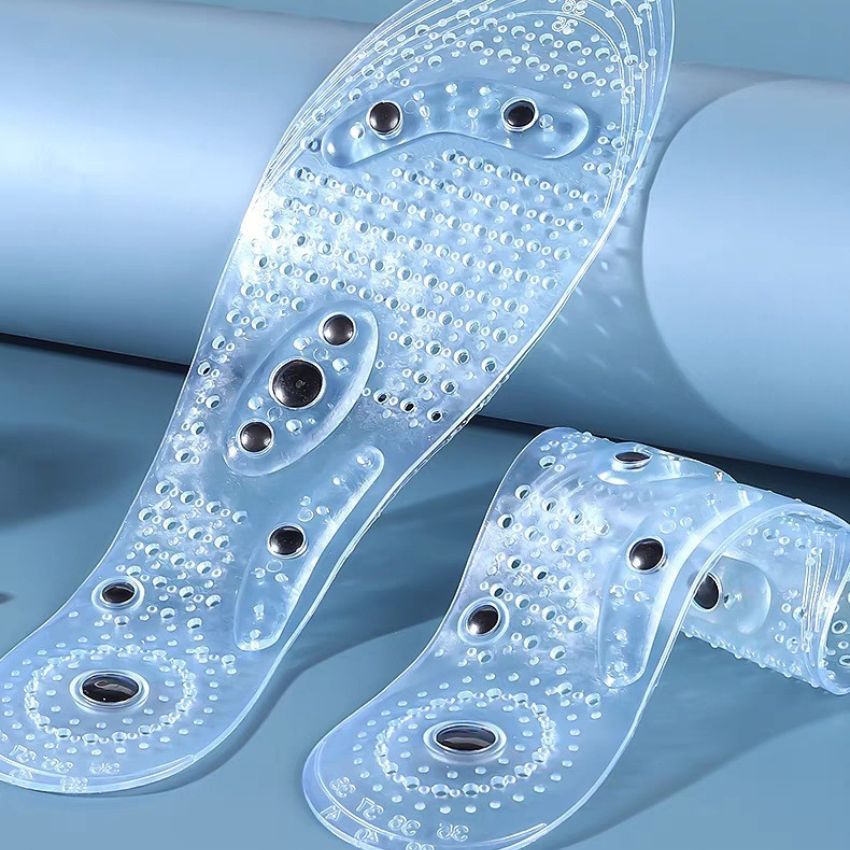 Lót giày silicon massage dùng cho giày thể thao nam và nữ giúp lưu thông máu tốt ,lót mềm thông hơi chống hôi chân LG07